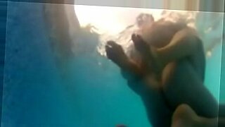 three girls suck cock in the pool