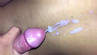 blonde masturbating with vibrator while guy jerking